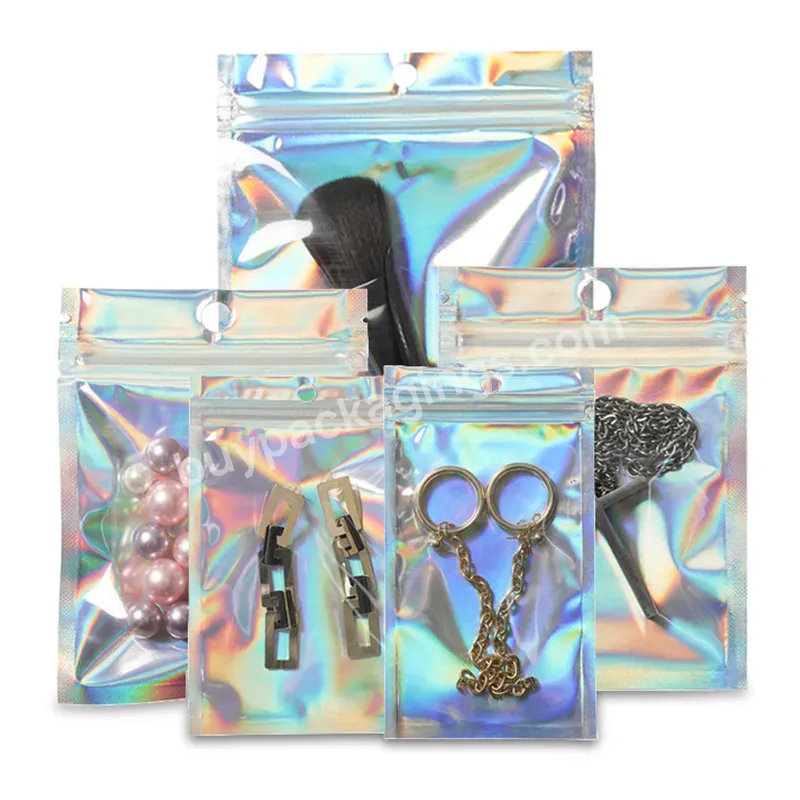 High Quality Mylar Bags 3.5 Custom Printing Die Cut Holographic Holographic Packaging Plastic Bags