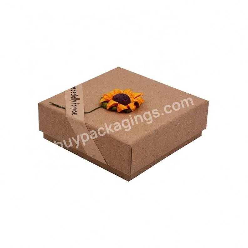 High Quality Necklace Pendant Ring Earring Packaging Gift Kraft Paper Jewelry Packaging Gift Box