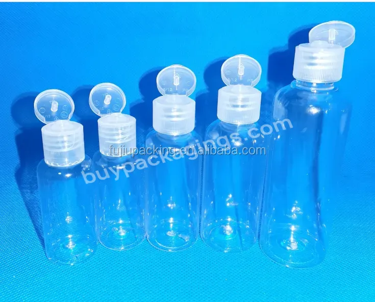 High Quality Pet Plastic 50 Ml Flip Top Cap Bottle 30ml 50ml 100ml Plastic Lotion Cosmetic Squeeze Bottle