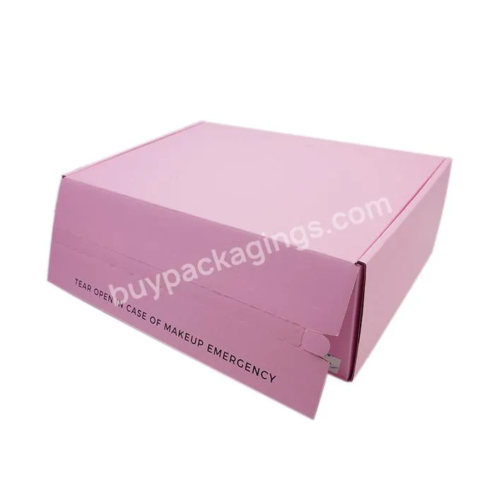 High Quality Pink Skin Care Product  Mailing Paper Packaging Box Hot Sale Pink Gift Box With Adhesive Sticker