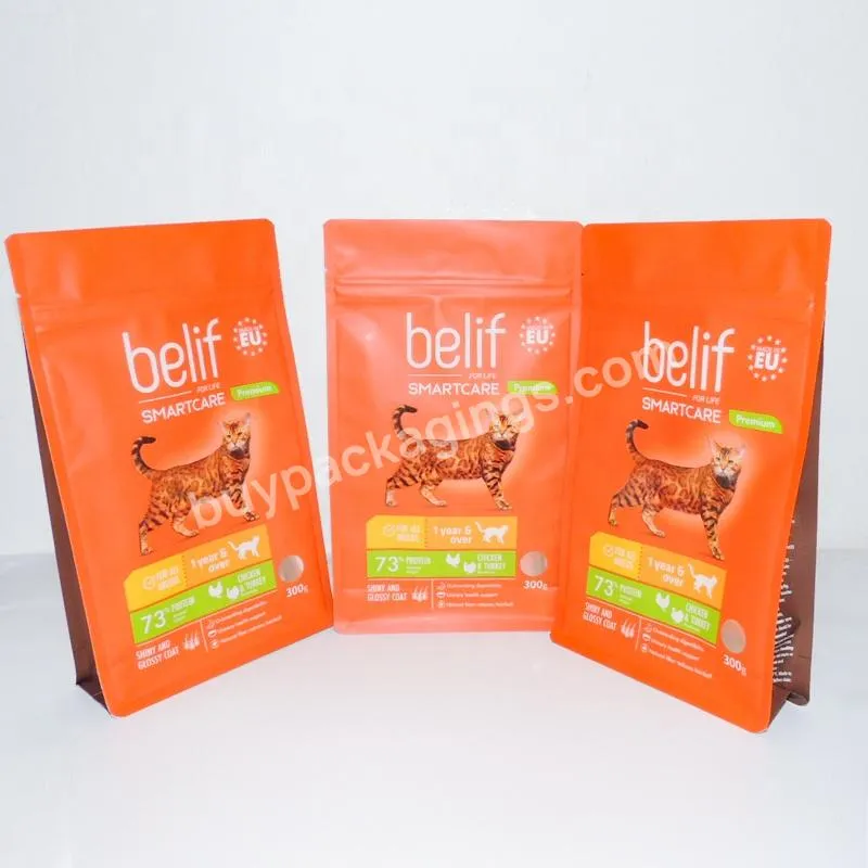 High Quality Plastic Eight Side Seal Food Packaging Zip Bag Dog Food Packaging Bag