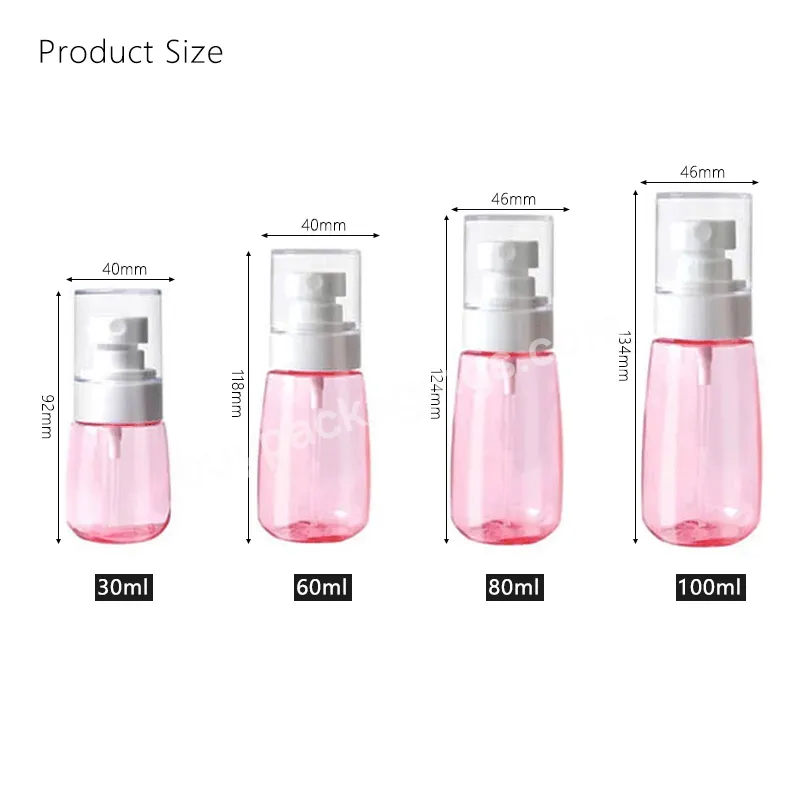 High Quality Plastic Mist Trigger 200ml Fine Mist Pet Plastic Tubular Facial Spray Bottle 30ml 60ml 80ml 100ml