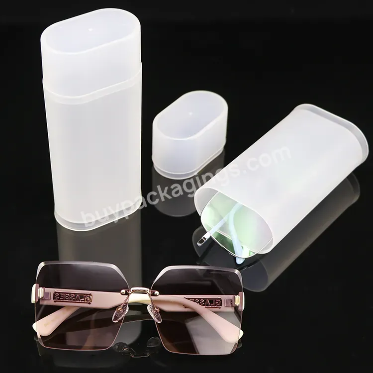 High Quality Plastic Transparent Multiple Colour Custom Logo Eyeglass Box Sunglass Cases Glasses Case