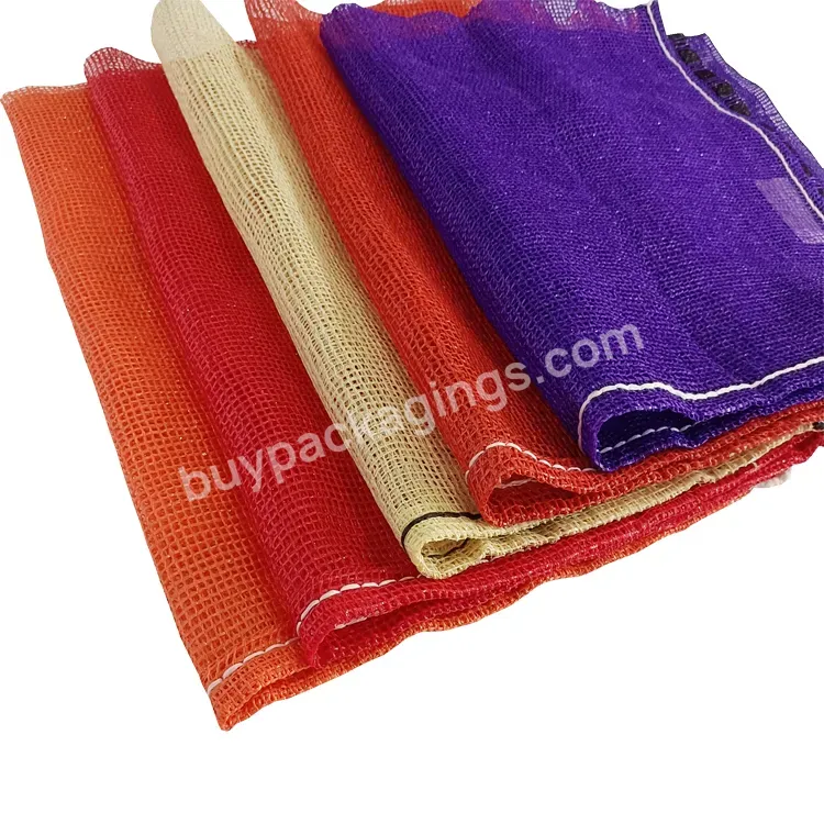 High Quality Polypropylene Raschel Mesh Bag With Drawstring For Vegetable