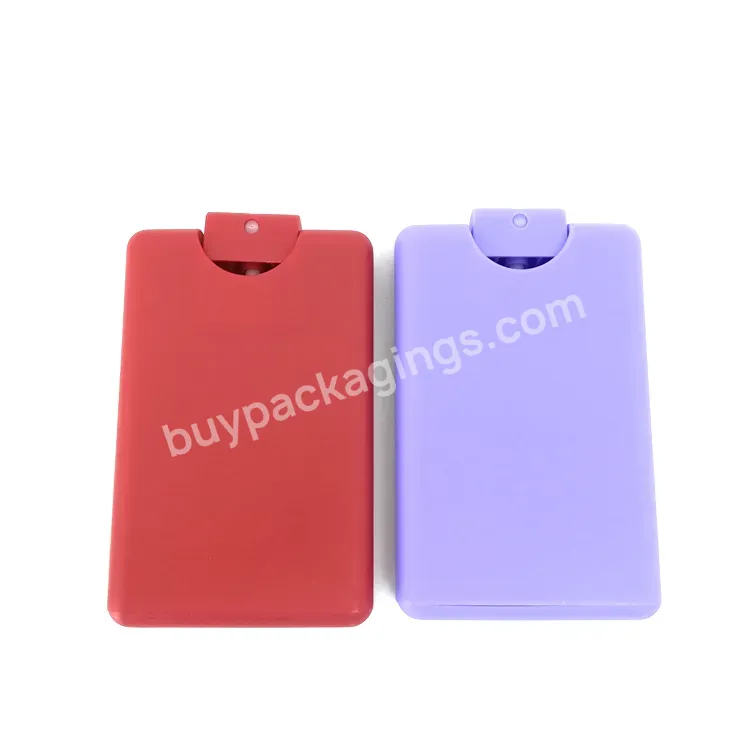 High Quality Pp Plastic Pocket Size Hand Sanitizer Bottle 20ml Empty Credit Card Perfume Bottle