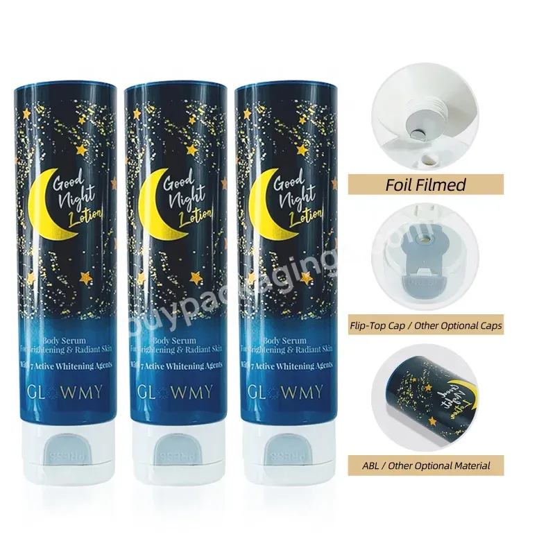 High Quality Press Up Flip Cap Facial Cleanser Cream Packaging Tube For Face Wash Soft Cosmetic Squeeze Plastic Tube