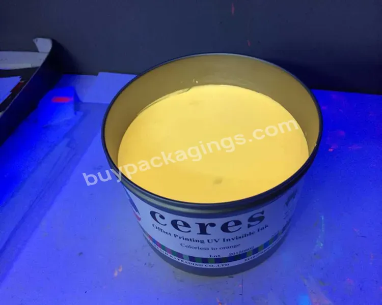 High Quality Print Area Ceres Uv Offset Printing Invisible Ink,Oranfge,1kg/can