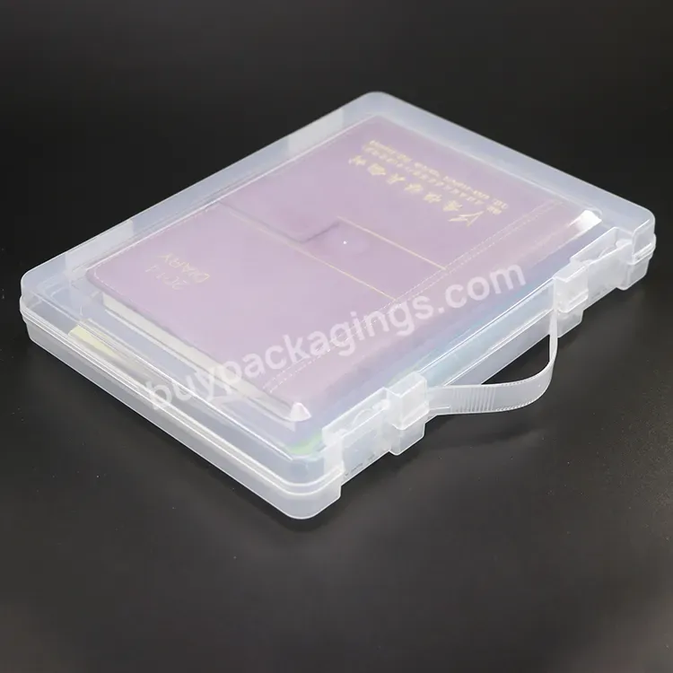 High Quality Print Logo File Folder Storage Boxes A4 Size Plastic Handle Document Box File A4 - Buy Plastic Handle Box,Transparent File Folder,High Quality Box File.