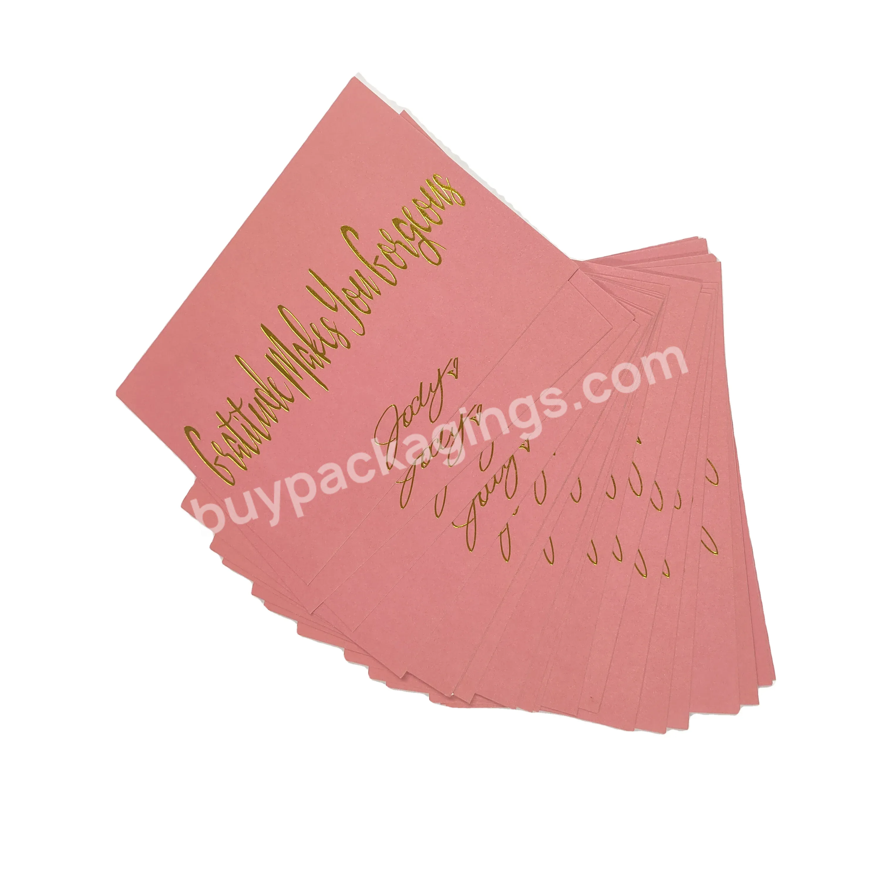 High Quality Rectangle Paper Cards Printing Hot Stamping Text For Postcard