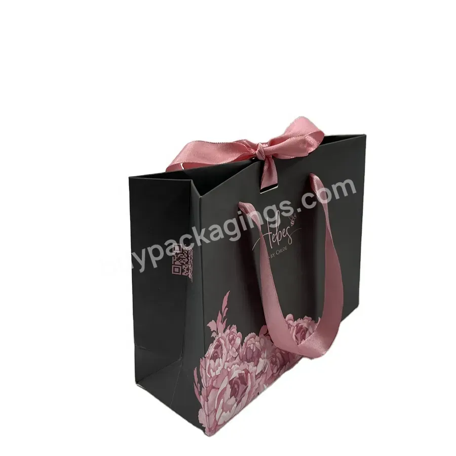 High Quality Recycled Logo Custom Printing Gift Kraft Paper Bag With Handle