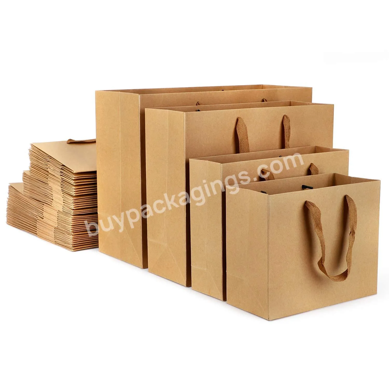 High Quality Red Green Christmas Paper Bag Hot Sale Washable Brown White Paper Bags with Your Own Logo