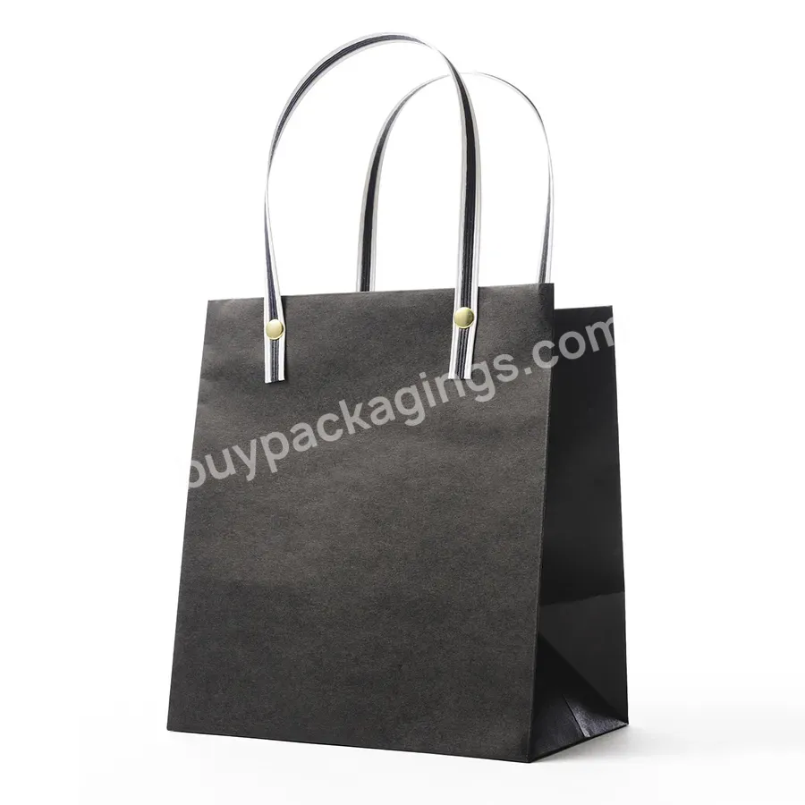 High Quality Retail Shopping Bag Decorative Gift Bags Customized Logo Paper Bag With Handle And Rivet