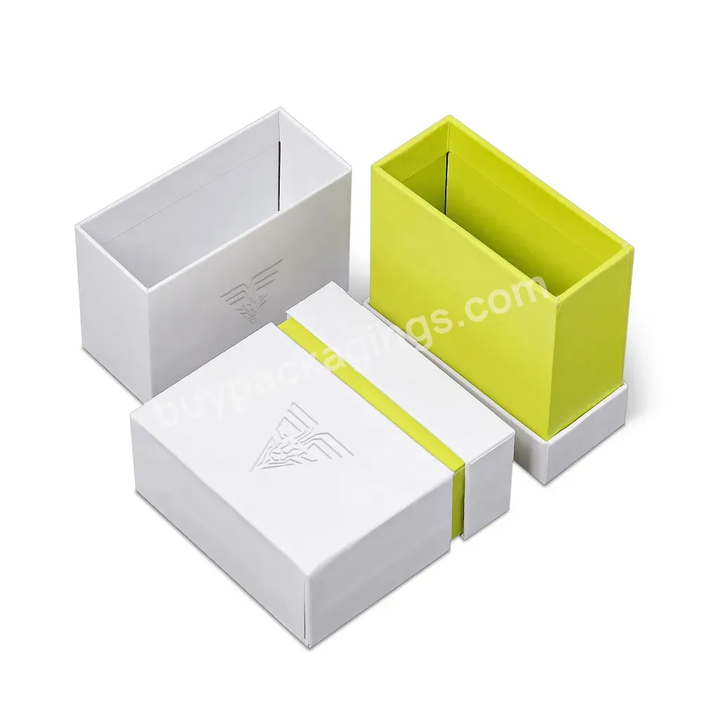 High Quality Ring Stainless Steel Jewelry Body Jewelry White And Green Lid And Base Box With Custom Logo