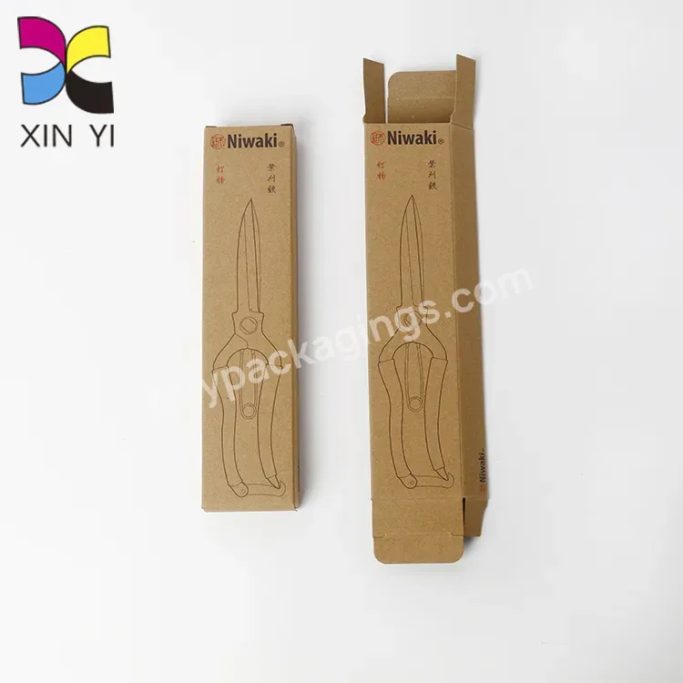 High Quality Scissors Knife Box Natural Brown Packaging Boxes Kraft Paper Box