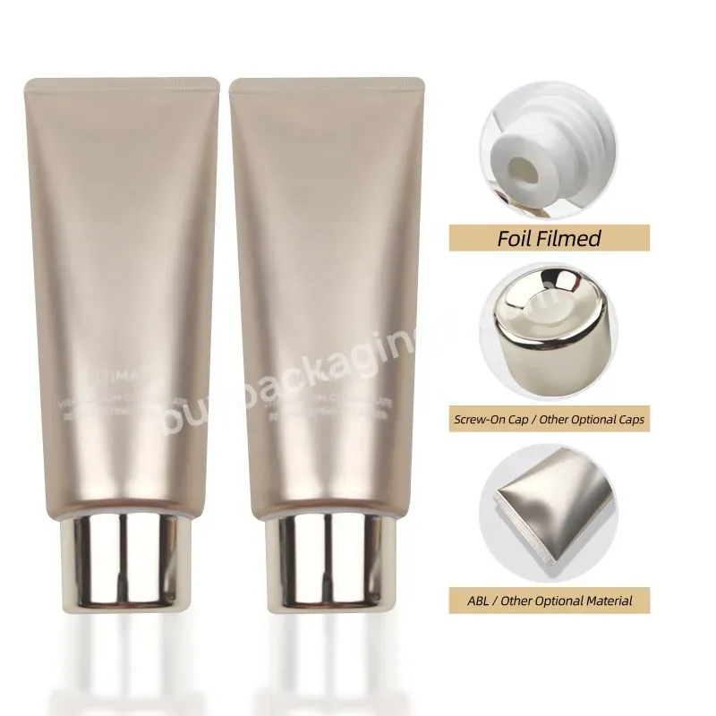 High Quality Shinny Matte Frost Gold Cosmetic Concealer Plastic Aluminum Laminated Foundation Squeeze Tubes Packaging