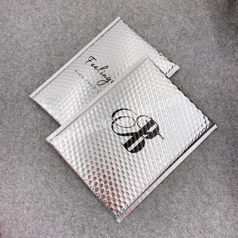 High Quality Silver Holographic Bubble Mailers Christmas Customised Bubble Mailers