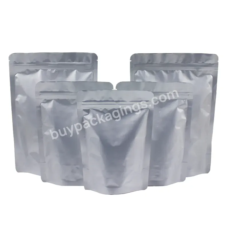 High Quality Smell Proof Aluminum Foil Bags For Food Grade Silver Custom Mylar Bags