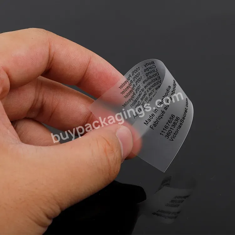 High Quality Sport Garment Transparent Care Printing Tpu Label