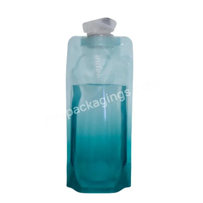 High Quality Sport Portable Folding Drinking Bag Foldable Plastic Bottle Water Bag