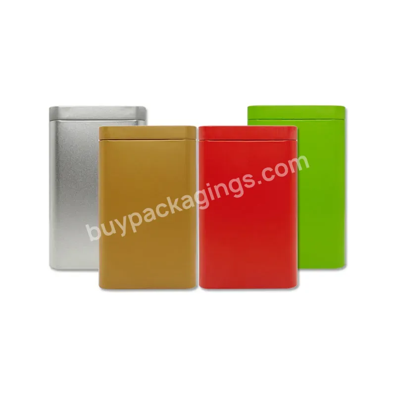 High Quality Square Rectangle Custom Oem Coffee Bean Tea Bag Jar Tin Can Packaging Storage Tin Box Tinplate Packaging Container