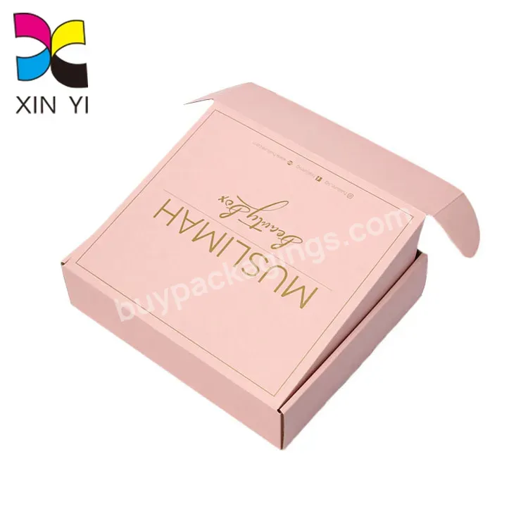 High Quality Strong Shipping Mailer Box Custom Logo Printing Pink Mailer Box