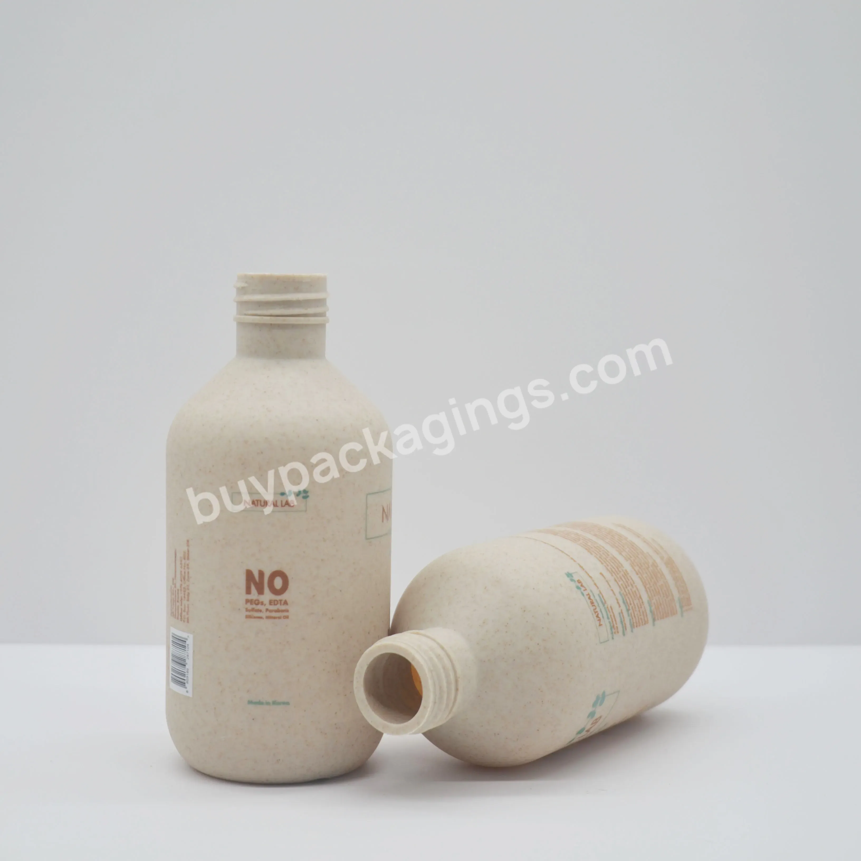 High Quality Suitable For Hotel Plastic Degradable Dispensing Bottle With Pump Head Wheat Straw Squeeze Lotion Bottle