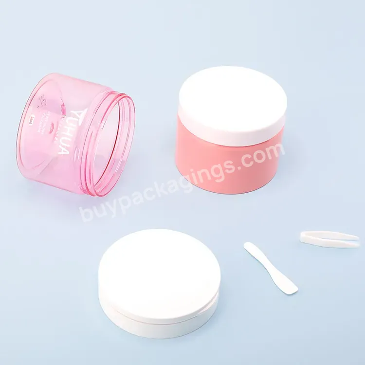 High Quality Superior 360g Cosmetic Jars With Pp Lid Flip Cap 360ml Plastic Cotton Flake Empty Containers Lotion Cream Jar