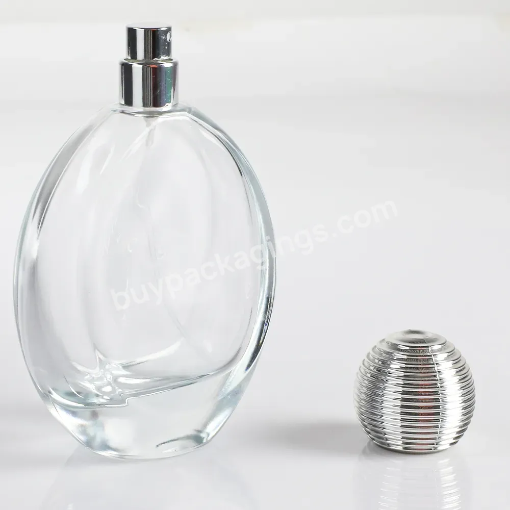 High Quality Supplier Cute Spray 10ml 30ml 50 Ml Round Blue Refillable Screw Empty Glass Perfume Bottle