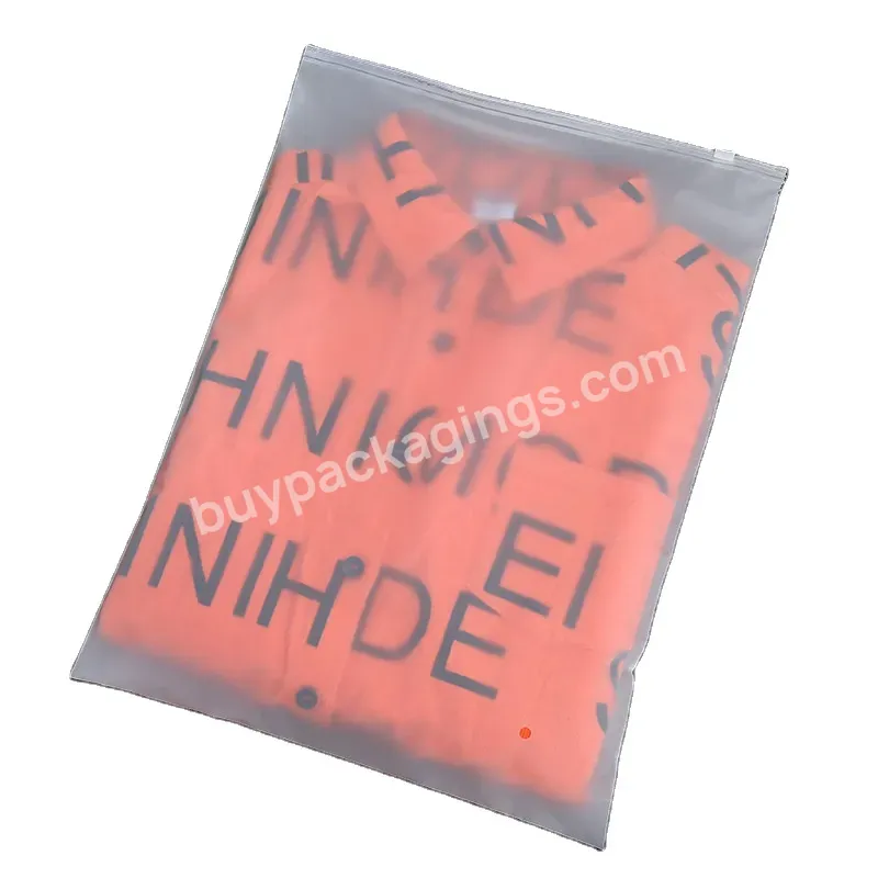 High Quality T-shirt Cloth Zipper Plastic Bags Clothing Packaging Bag Custom Poly Zipper Bag