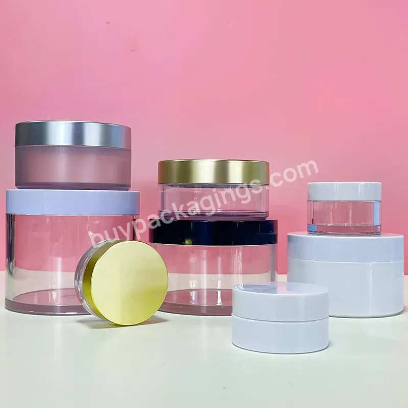 High Quality Thick Wall Petg Jar Oem Custom Logo Body Butter Container 0.5oz 1oz 8oz 50 Ml 100ml 200g 250g 350g Cosmetic Jars