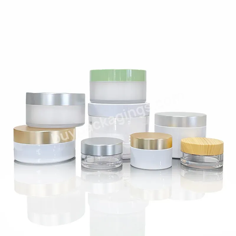 High Quality Thick Wall Petg Jar Oem Custom Logo Body Butter Container 0.5oz 1oz 8oz 50 Ml 100ml 200g 250g 350g Cosmetic Jars