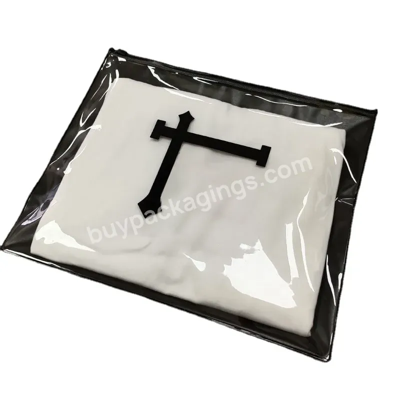 High Quality Transparent Sealed Clothes Packaging Plastic Zipper Bag For Business