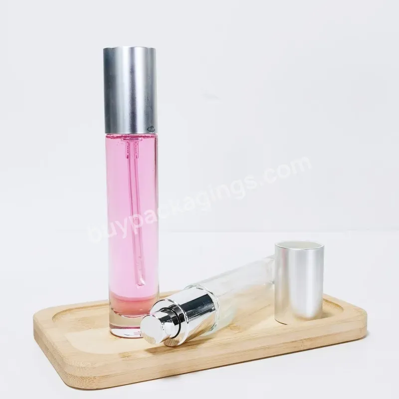 High Quality Transparent Skin Care 30ml Face Tube Emulsion Silver Pump Bottle Toner Bottle Set