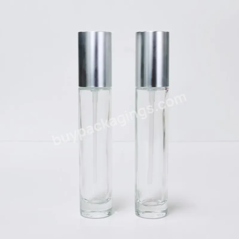 High Quality Transparent Skin Care 30ml Face Tube Emulsion Silver Pump Bottle Toner Bottle Set