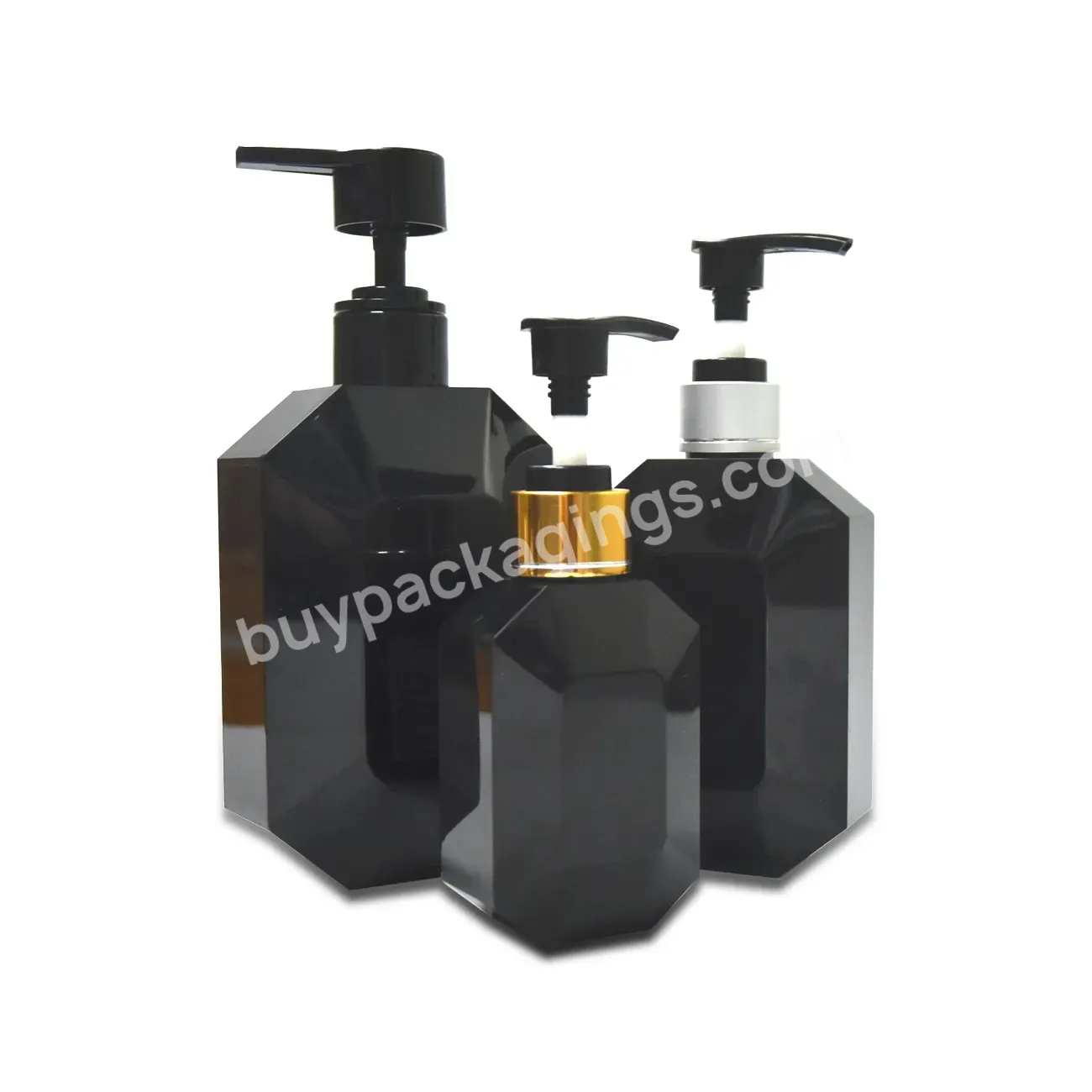 High Quality Unique Shape Petg Black Empty Hand Wash Plastic Bottles With Pump 120ml 250ml 400ml Shampoo Bottle