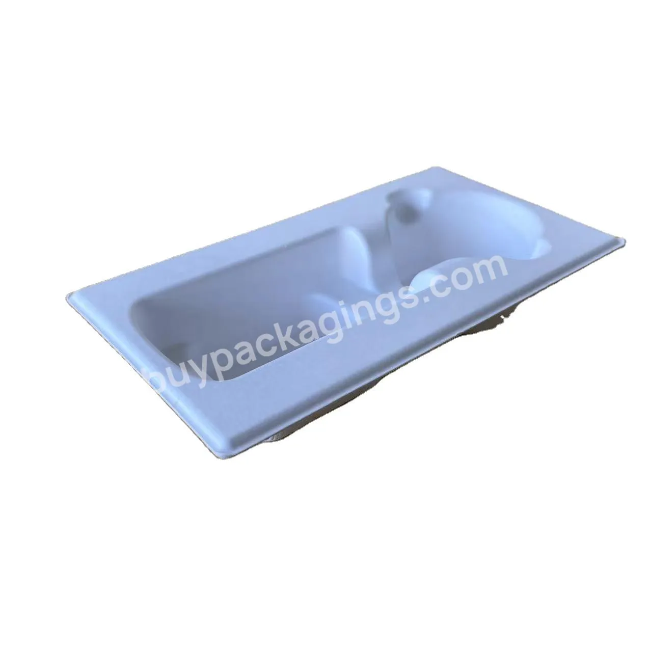 High Quality Wet Press Embossing Foil Stamping Bamboo Fiber Material Paper Packaging Insert And Inner Tray