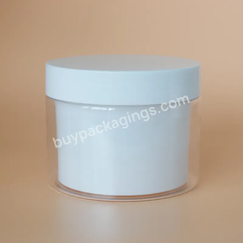 High Quality White Pet Plastic Container Scrub Jar With Lid For Body Butter Cream Packaging 30g 200g