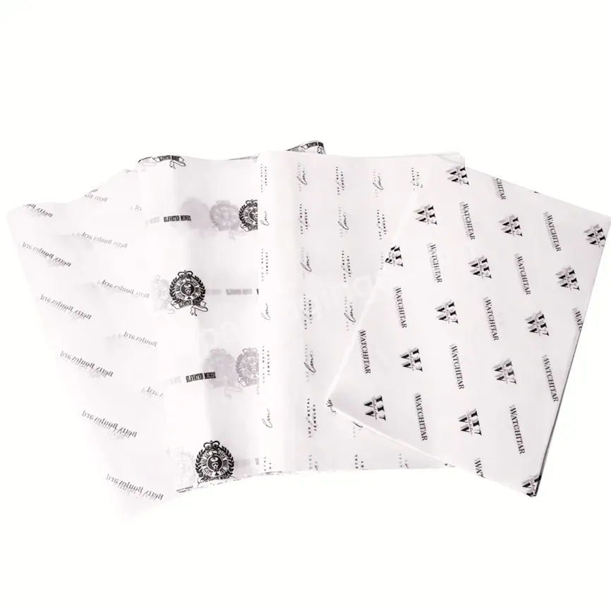 High Quality Wholesale Custom Gift Packing Printed Logo White Wrapping Tissue Paper