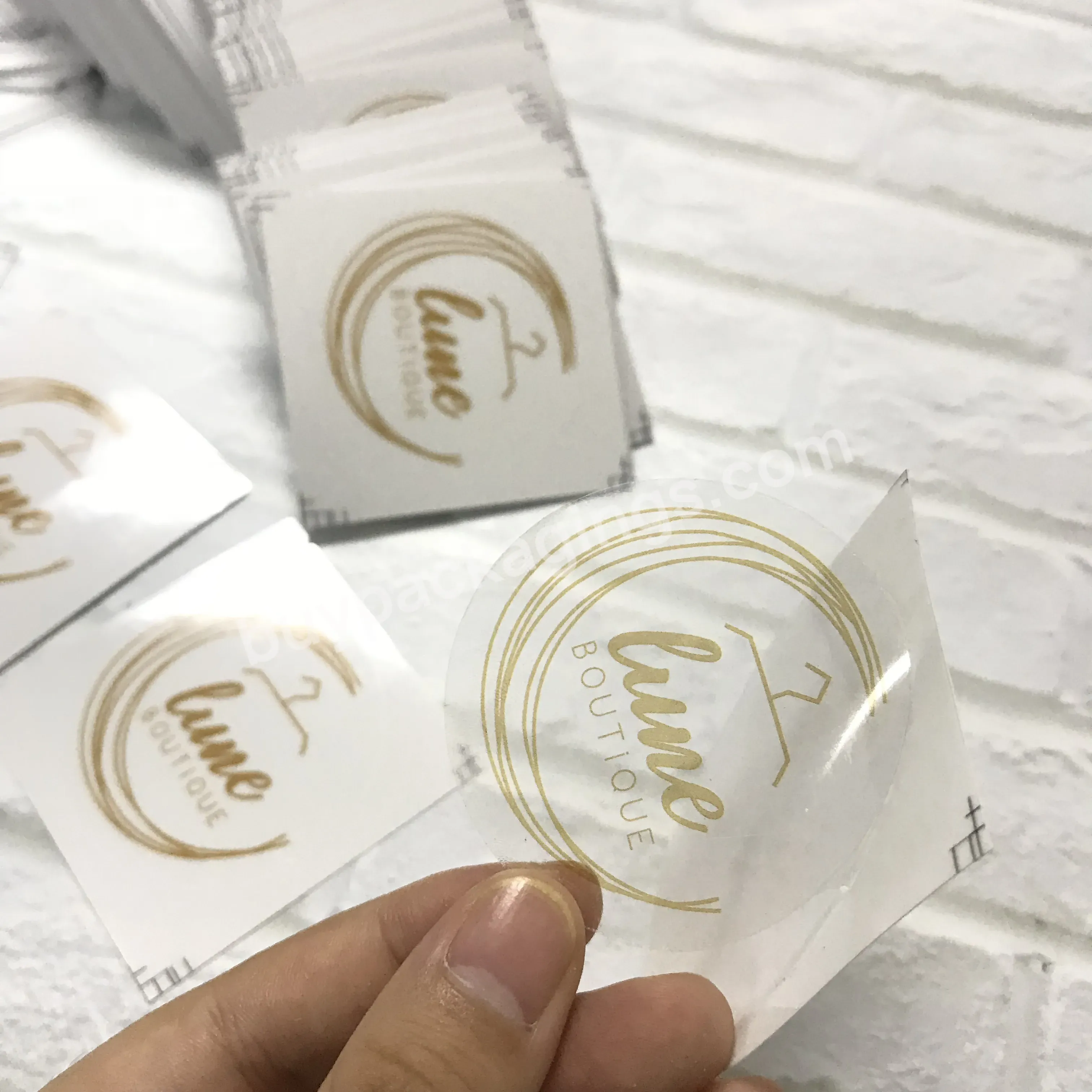 High Quality Wholesale Custom Transparent Eco-friendly Pvc Thank You Stickers Custom Design