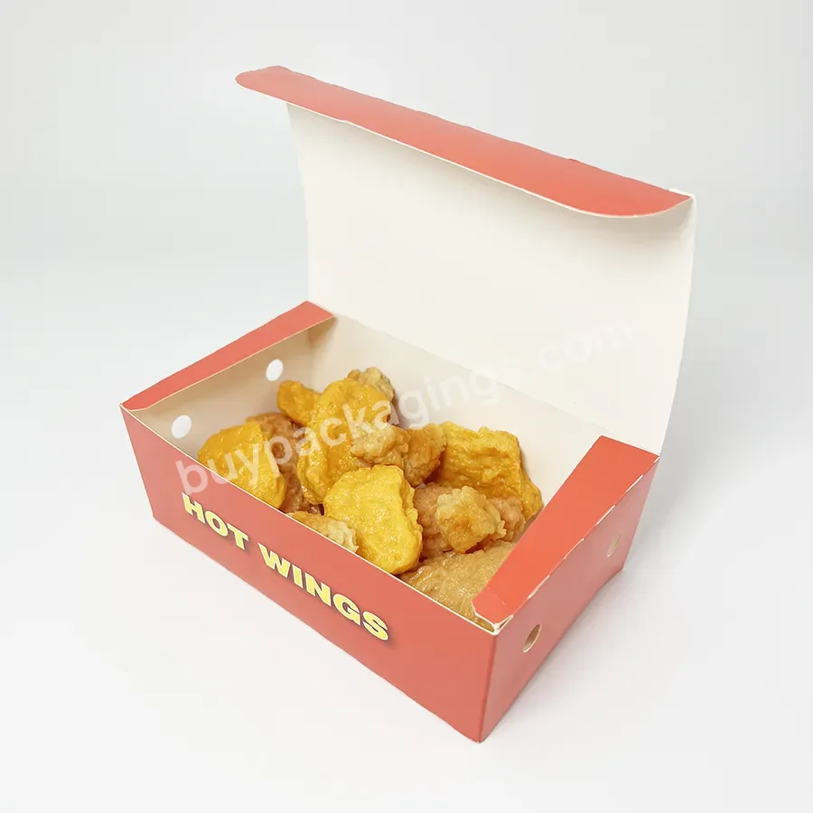 High-quality Wholesale Kraft Paper Fried Chicken Box Biodegradable Snack Paper Box