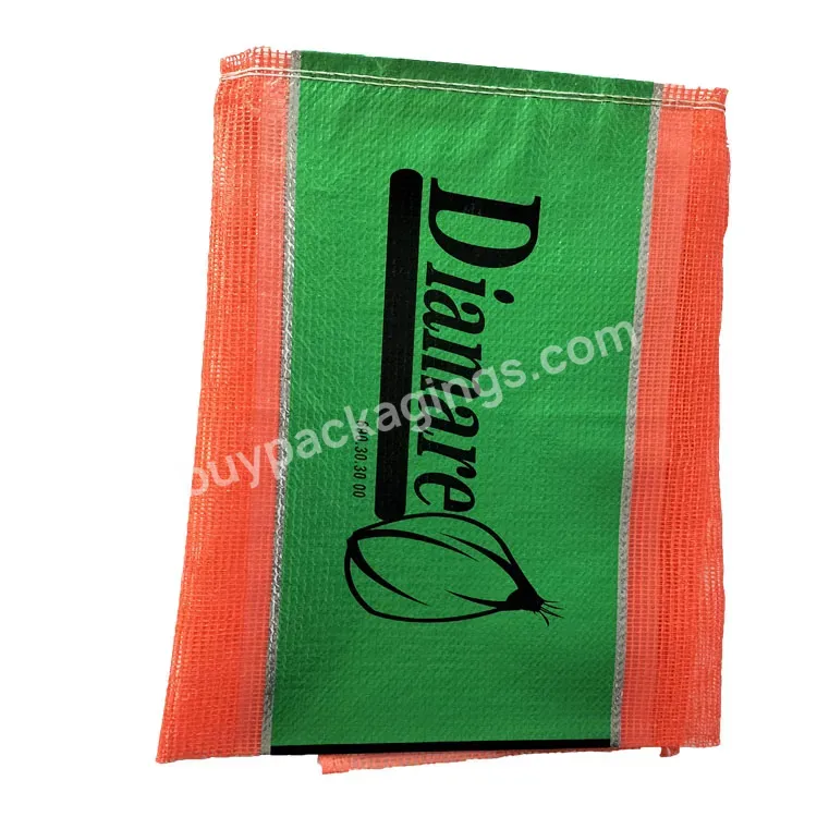 High Quality Woven Pp Tubular Mesh Bag Onion Bag Potato Bag With Drawstring