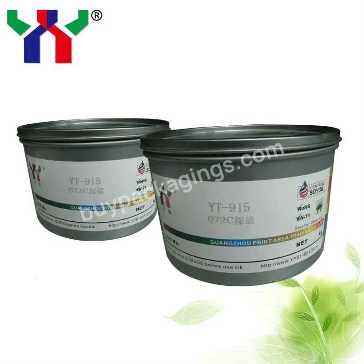 High Quality Yt-915 Eco-friendly Pantone Spot Blue 072c Offset Printing Ink