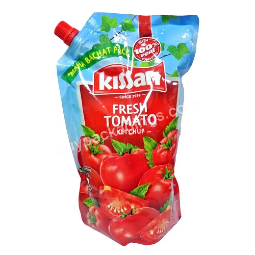 High Temperature Resisting Retort Spout Pouch Bag Sauce Ketchup Jam Tomato Paste Pouch Spout Packaging Bags