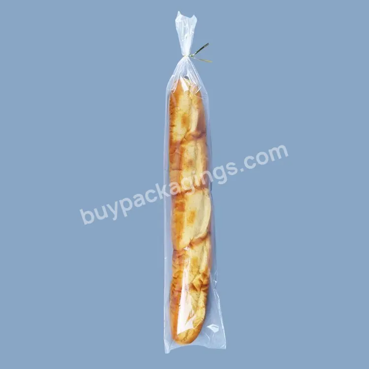 High Transparent Baguette Bread Food Plastic Flat Poly Bag For Packaging Packaging Bags