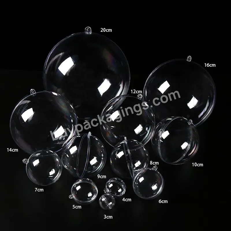 Highly Transparent Round Plastic Hollow Ball Christmas Ball Acrylic Hanging Ball Decoration