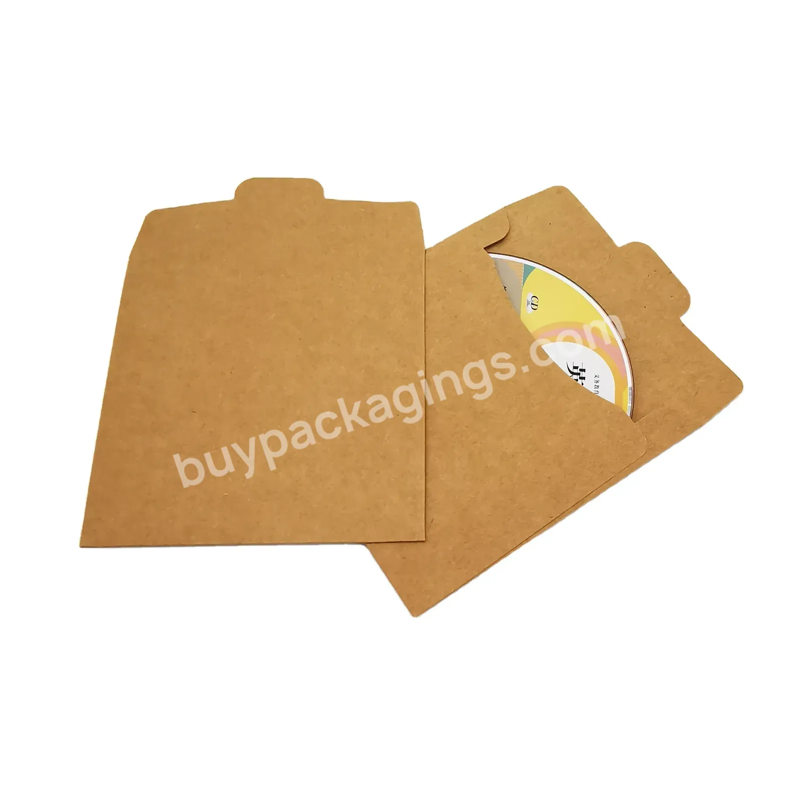 Hight Quality Cd Kraft Paper Envelope With Your Own Logo Custom Dvd Envelope