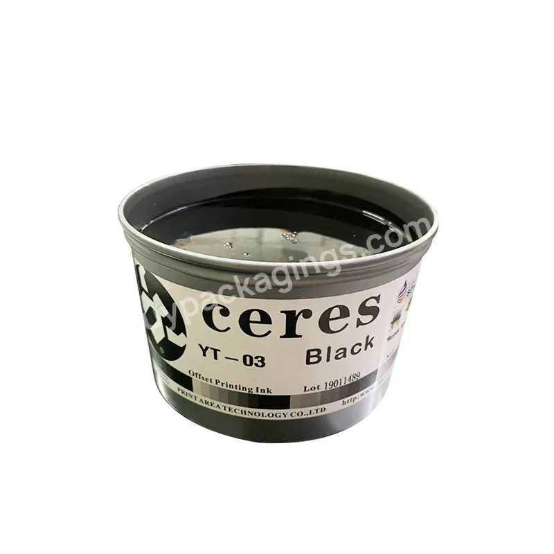 Hit Color Density/high Gloss Ceres Offset Printing Ink Yt-03 Black,1kg/can