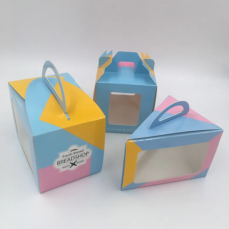 HJCB044 Cardboard Triangle Sandwich Cake Box For Packaging