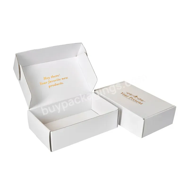 Hologram Cosmetic Shipping Mailer Boxes Corrugated Cardboard Gift Paper Box With Gold Foil