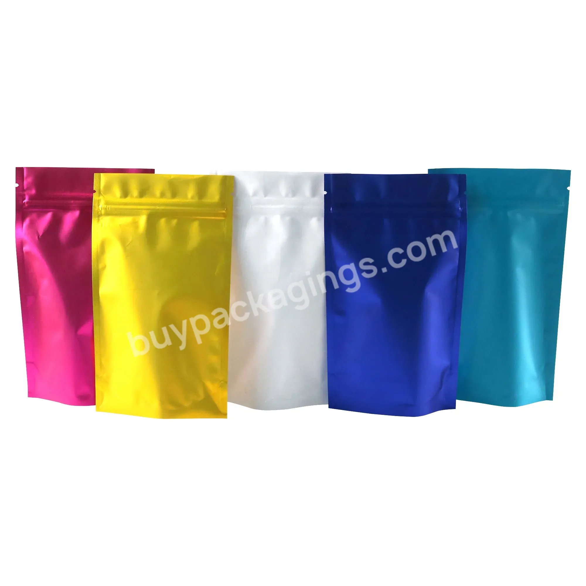 Holographic Aluminum Zipper Bags Smell Proof Packaging Zip Lock Bag With Transparent 3.5g Mylar Bag